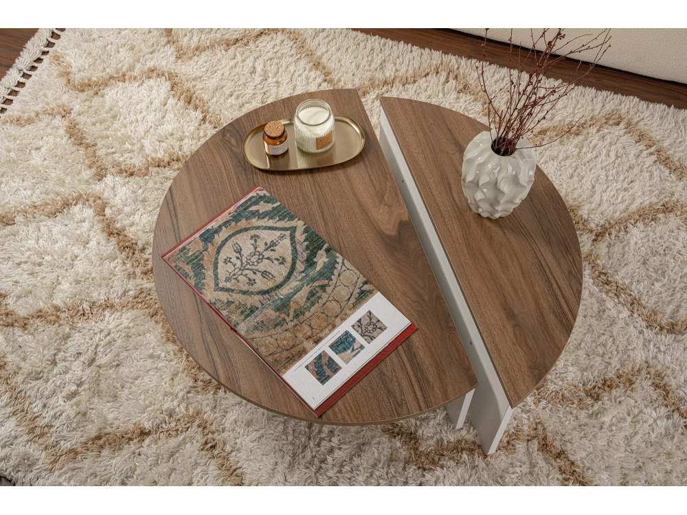 Tavolino in legno "Orion" 90 x 60 x 30 cm - Noce