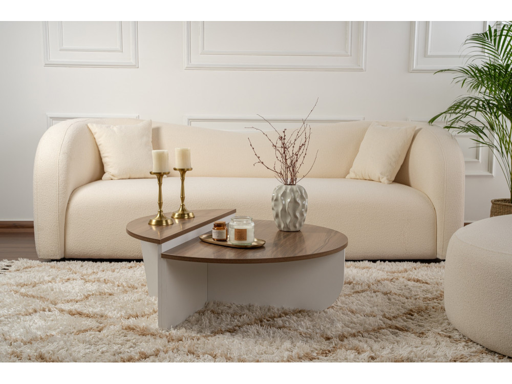 Tavolino in legno "Orion" 90 x 60 x 30 cm - Noce