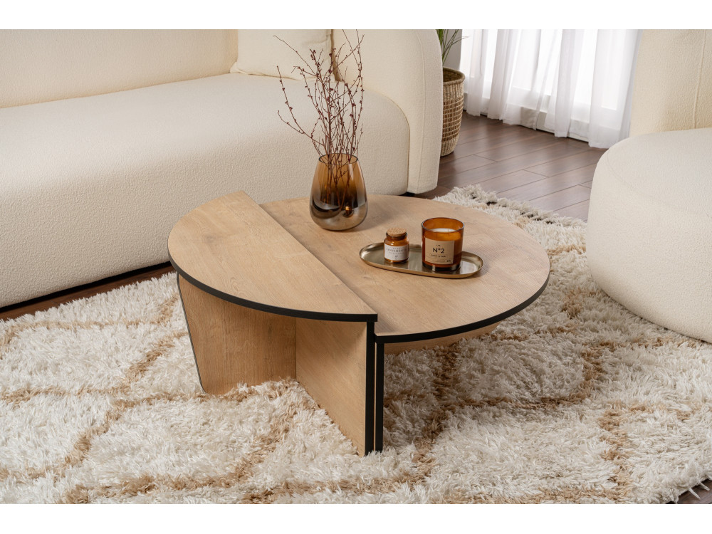 Tavolino in legno "Orion" 90 x 60 x 30 cm - Rovere miele