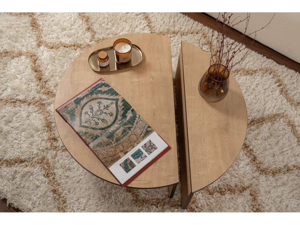 Tavolino in legno "Orion" 90 x 60 x 30 cm - Rovere miele