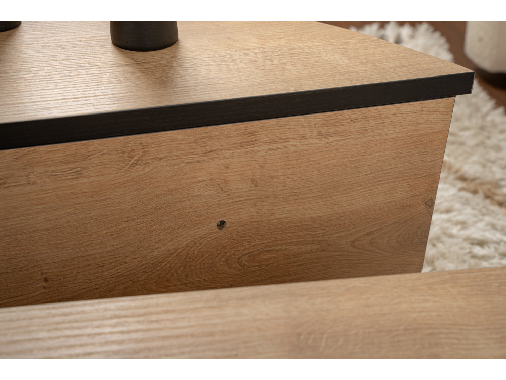 Tavolino in legno "Orion" 90 x 60 x 30 cm - Rovere miele