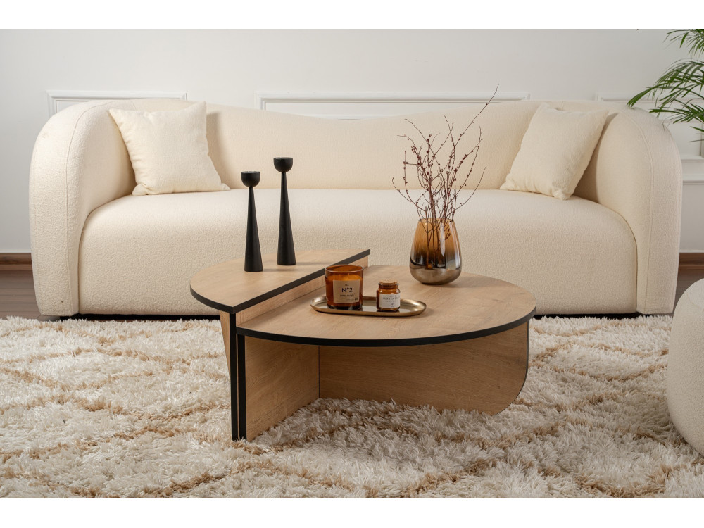 Tavolino in legno "Orion" 90 x 60 x 30 cm - Rovere miele