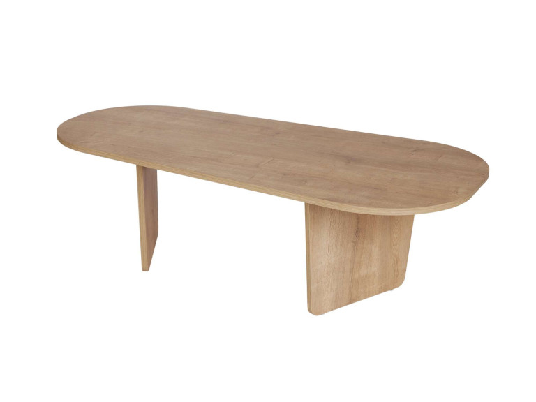 Tavolino da caffè in legno "Ovalis" - 130 x 65 x 40 cm - Rovere