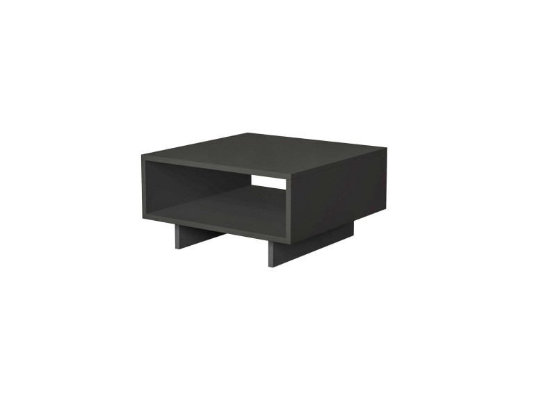 Tavolino in legno "Hola" - 60 x 60 x 32 cm - Grigio antracite