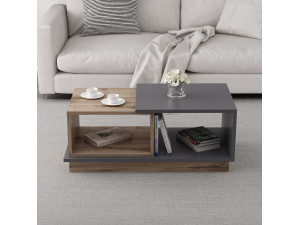 Tavolino in legno "Consept" - 90 x 45 x 36 cm - Grigio antracite 2