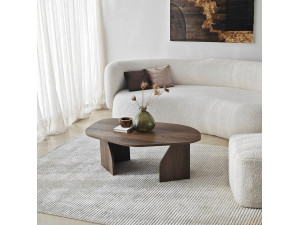 Tavolino in legno "Rock" 100 x 60 x 35 cm - Noce 2