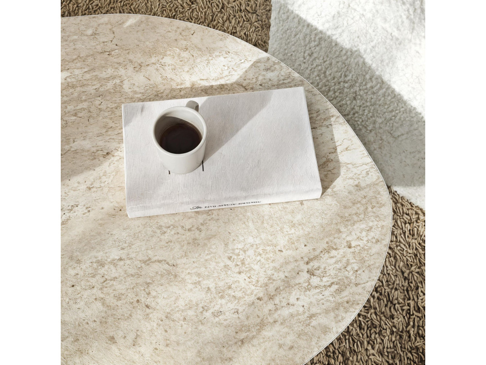 Tavolino in legno "Rock" 100 x 60 x 35 cm - Travertino