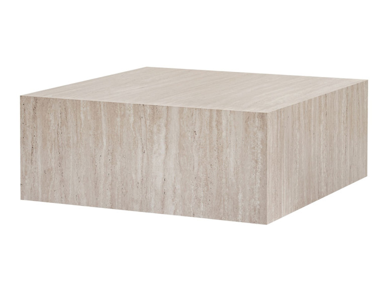 Tavolino in MDF "Prizma" - 90 x 90 x 35 cm - Travertino