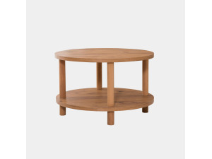 Tavolino rotondo in legno "Roby" - 70 x 70 x 43 cm - Marrone