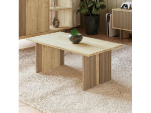 Tavolino in legno "Ravello" - 90 x 50 x 40 cm - Beige 2