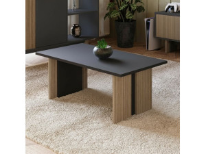 Tavolino in legno "Ravello" - 90 x 50 x 40 cm - Grigio antracite 2