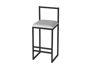 Sgabello da bar in metallo "Nordic" 35 x 35 x 84 cm - Crema