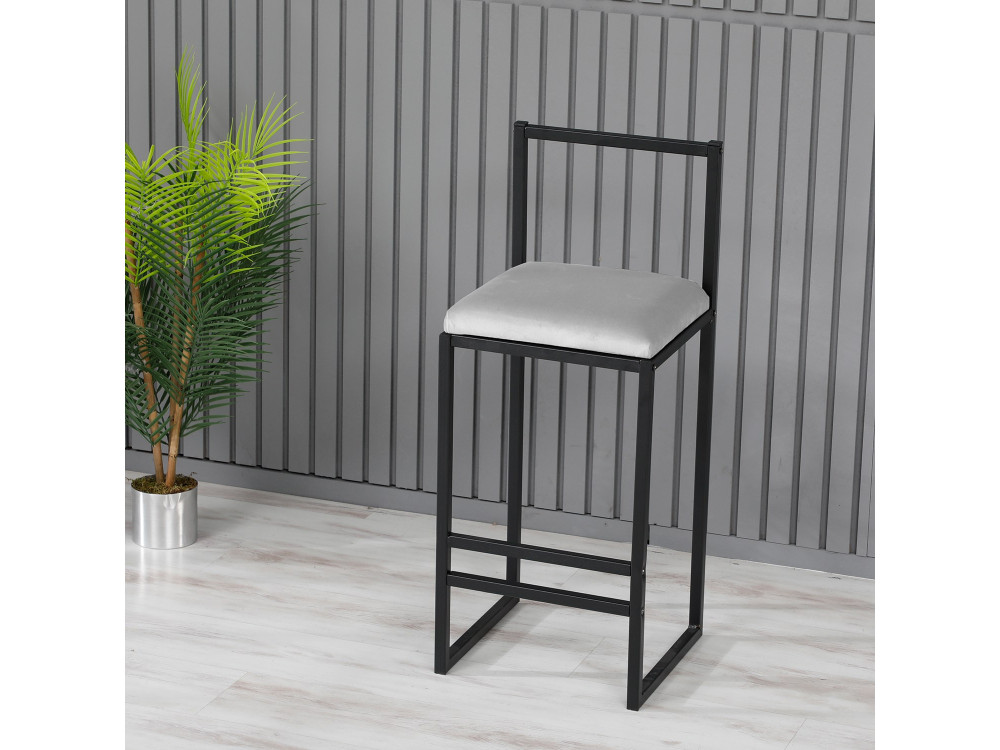 Sgabello da bar in metallo "Nordic" 35 x 35 x 84 cm - Crema