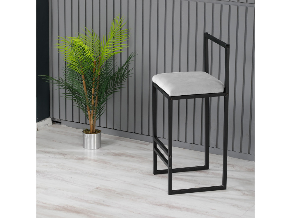 Sgabello da bar in metallo "Nordic" 35 x 35 x 84 cm - Crema