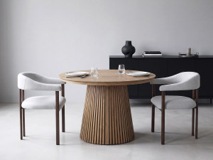 Set di 2 sedie da pranzo in finto legno "Serelia" - Grigio chiaro 2