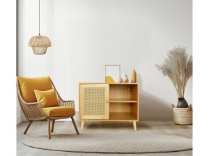 Credenza in legno "Iguana" - 80 x 40 x 66 cm - Marrone 2