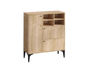 Credenza in legno "Ewa" - 100 x 35 x 125 cm - Rovere Zaffiro
