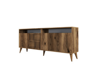 Buffet in legno "Milano" - 180 x 35 x 78 cm - Noyer