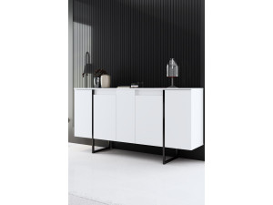 Credenza in legno "Luxe" - 160 x 35 x 80 cm - Bianco 2