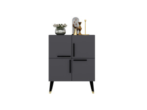 Credenza in legno "Makro" - 70 x 35 x 90 cm - Grigio antracite