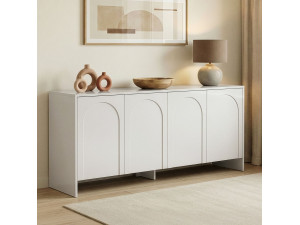 Credenza in legno "Arlen" - 180 x 45 x 80 cm - Bianco 2