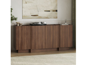 Credenza in legno "Dorma" - 180 x 45 x 80 cm - Noce Milano 2