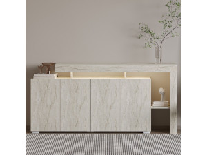 Credenza in legno "Beliz" - 170 x 35 x 80 cm - Travertino 2