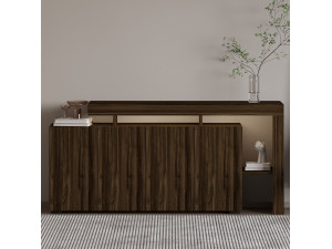 Credenza in legno "Beliz" - 170 x 35 x 80 cm - Noce 2