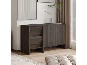 Credenza in legno "Laris 130" - 130 x 44 x 82 cm - Marrone 2