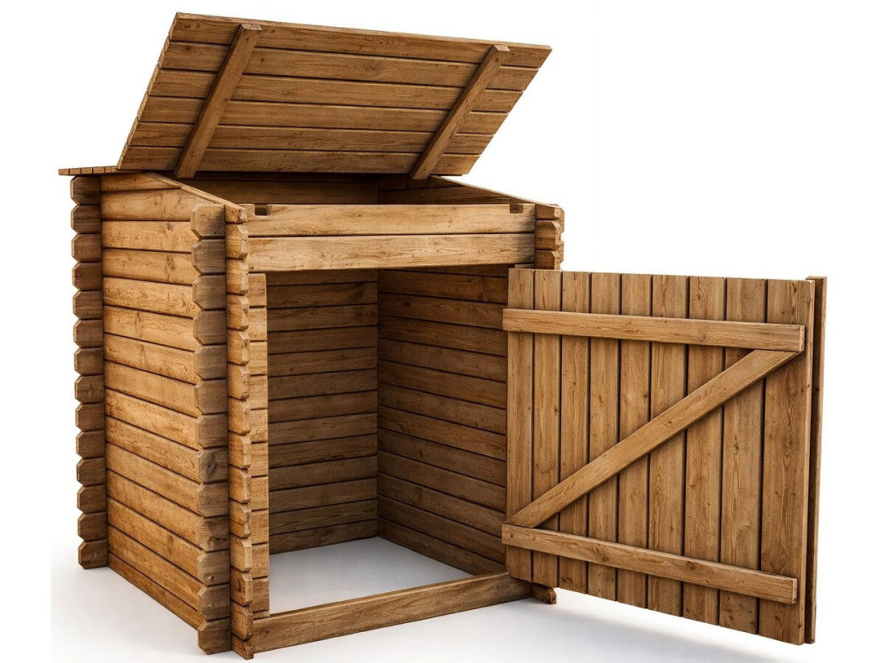 Box filtro per piscina "Keny" in legno trattato - 120 x 95 x 126 cm