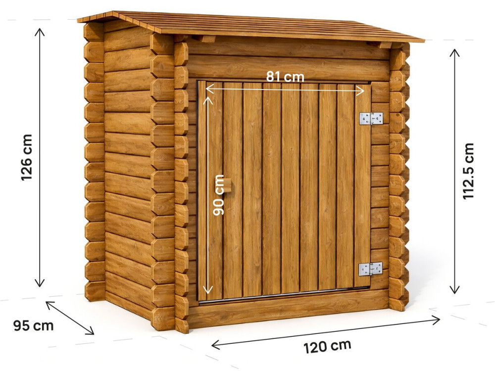 Box filtro per piscina "Keny" in legno trattato - 120 x 95 x 126 cm