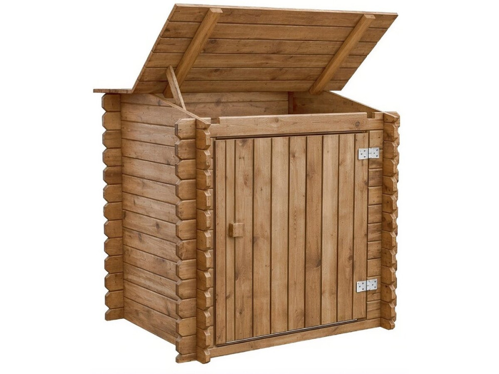 Cassa filtro in legno trattato "Keny" per piscina - 120 x 95 x 113 cm