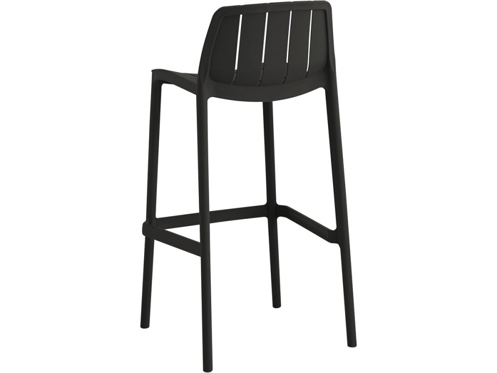 Set di 2 seggioloni da giardino impilabili "Vaena" - Nero