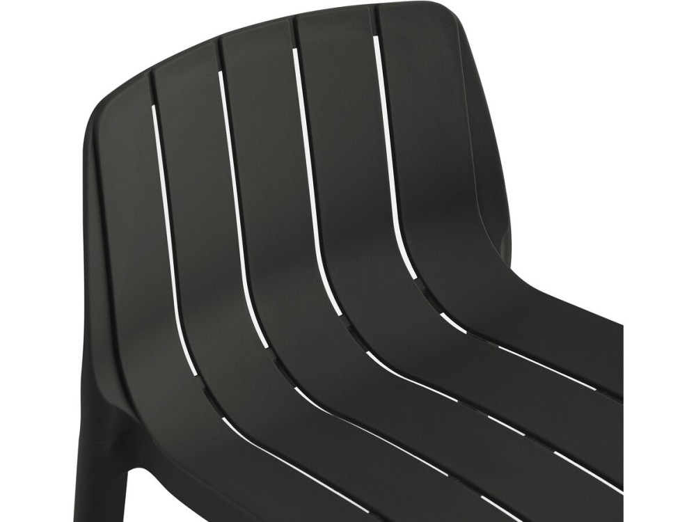 Set di 2 seggioloni da giardino impilabili "Vaena" - Nero