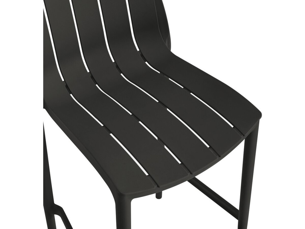 Set di 2 seggioloni da giardino impilabili "Vaena" - Nero