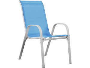 Sedia da giardino textilene "Cordoba" -Phoenix- Blu  Set di 4 2
