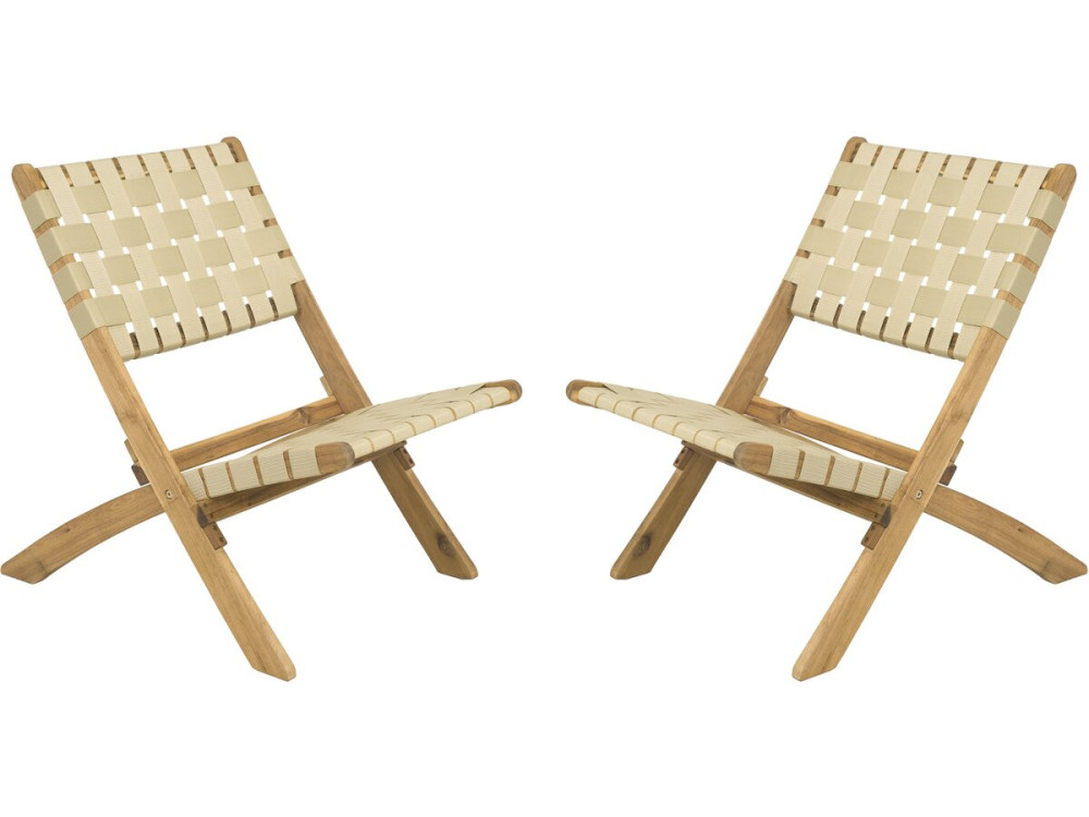 Set di 2 sedie da giardino in legno Hanoi - Beige