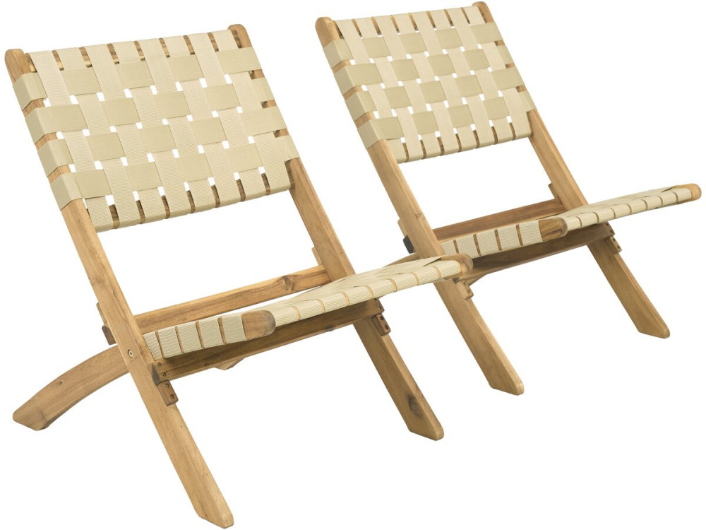 Set di 2 sedie da giardino in legno Hanoi - Beige