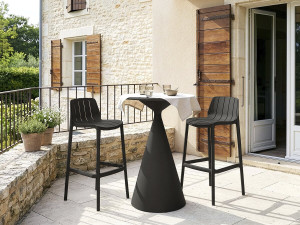 Tavolo bistrot da giardino ⌀80 cm "Néora" - Nero 2