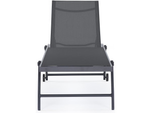 Set di 2 lettini in textilene e alluminio "Jolia" - Phoenix - Grigio scuro 2