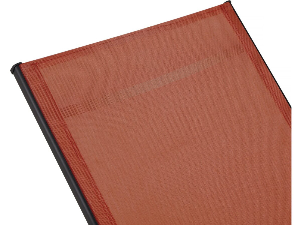 Set di 2 lettini "Farniente" in metallo con braccioli - Terracotta