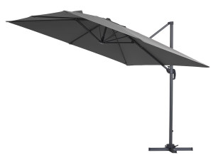 Ombrellone da giardino decentrato in alluminio SUN 3 - Quadrato  - 3 x 3 m - Grigio 2