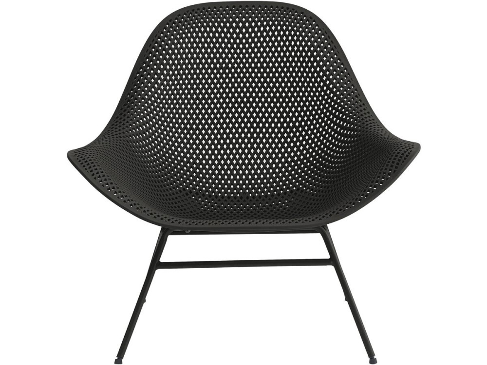Set di 2 poltrone da giardino "Soléna" con tavolino - Nero