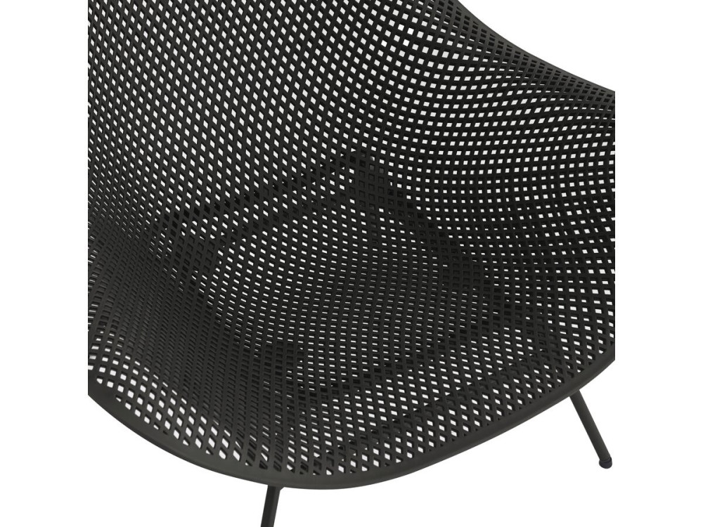 Set di 2 poltrone da giardino "Soléna" con tavolino - Nero