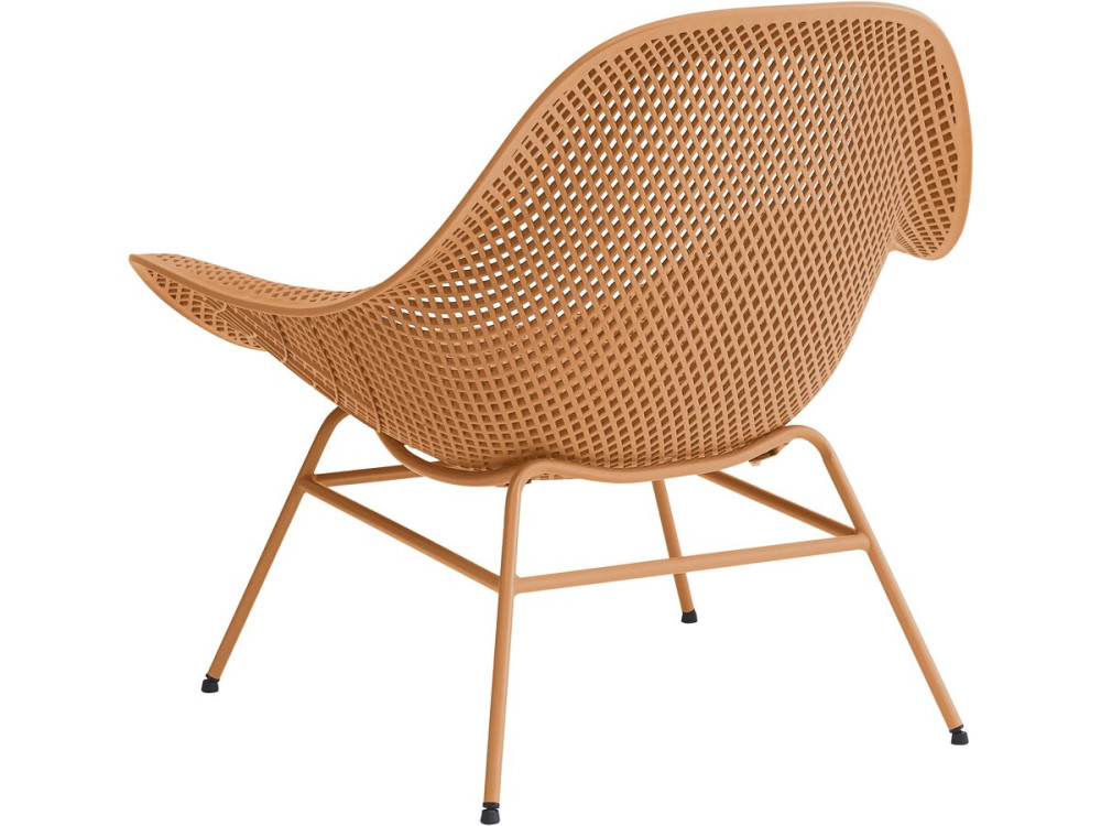 Set di 2 poltrone da giardino "Soléna" con tavolino - Arancione