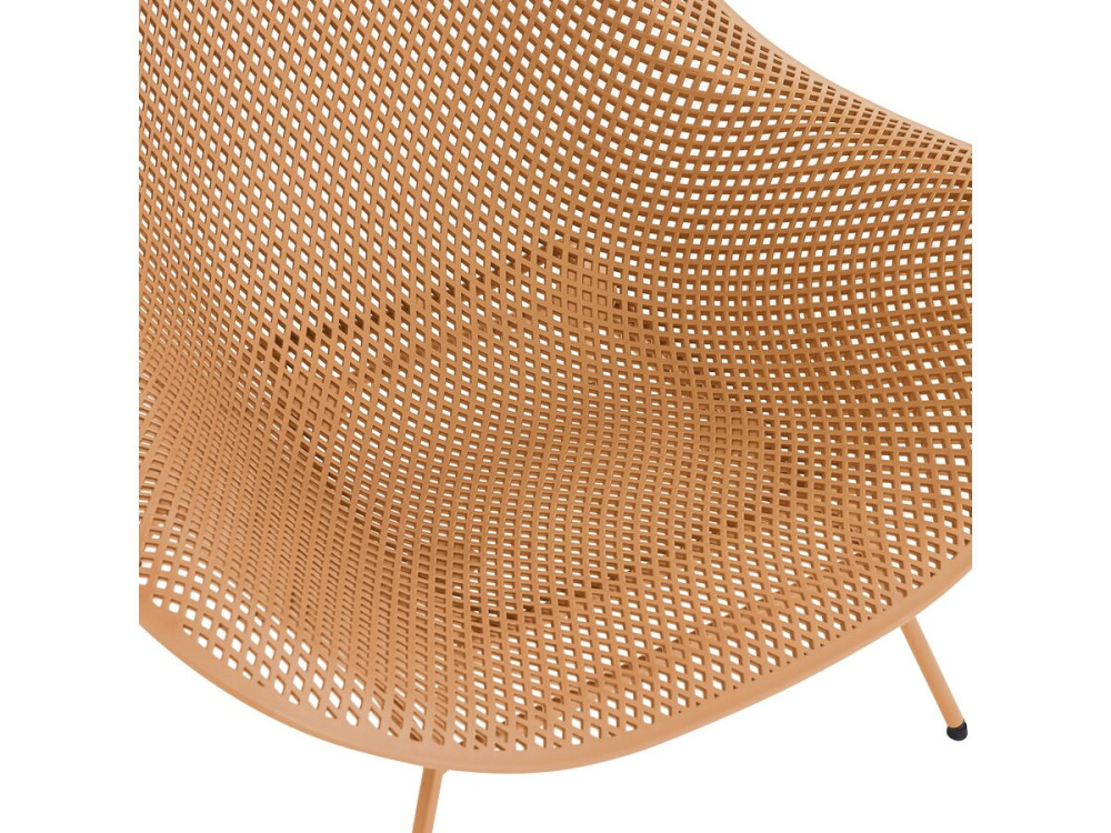 Set di 2 poltrone da giardino "Soléna" con tavolino - Arancione