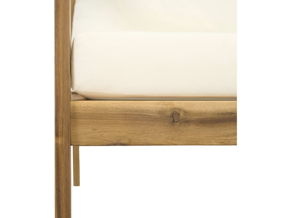 Set di mobili da giardino in legno d'acacia con cuscini "Chilwell" - 5 posti - Beige