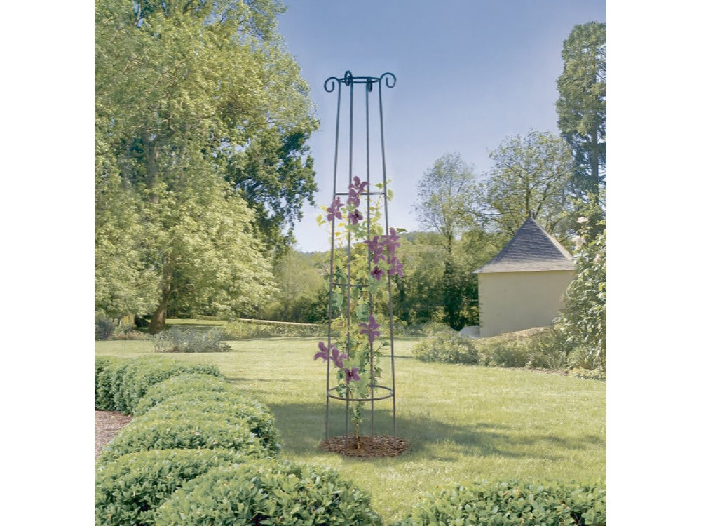 Supporto decorativo - "Obelisco" - Ø 0,41 x 2,00 m - Ruggine antico