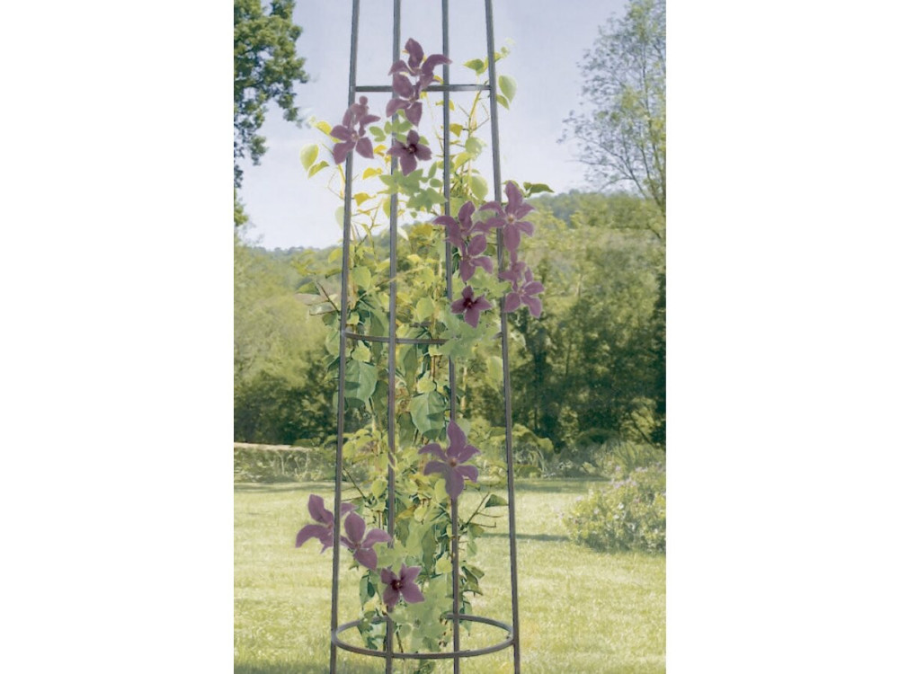 Supporto decorativo - "Obelisco" - Ø 0,41 x 2,00 m - Ruggine antico