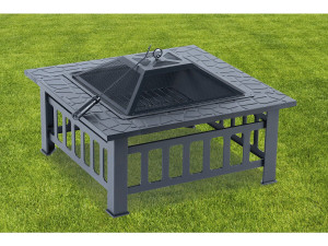 Braciere barbecue 3 in 1 con copertura anti-brace "Flaméo" - Nero 2